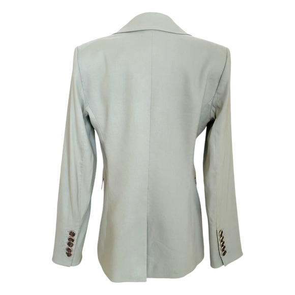 Veronica Beard Sedgwick Sage Green Linen Dickey Blazer Jacket Size 2 - Picture 9 of 10